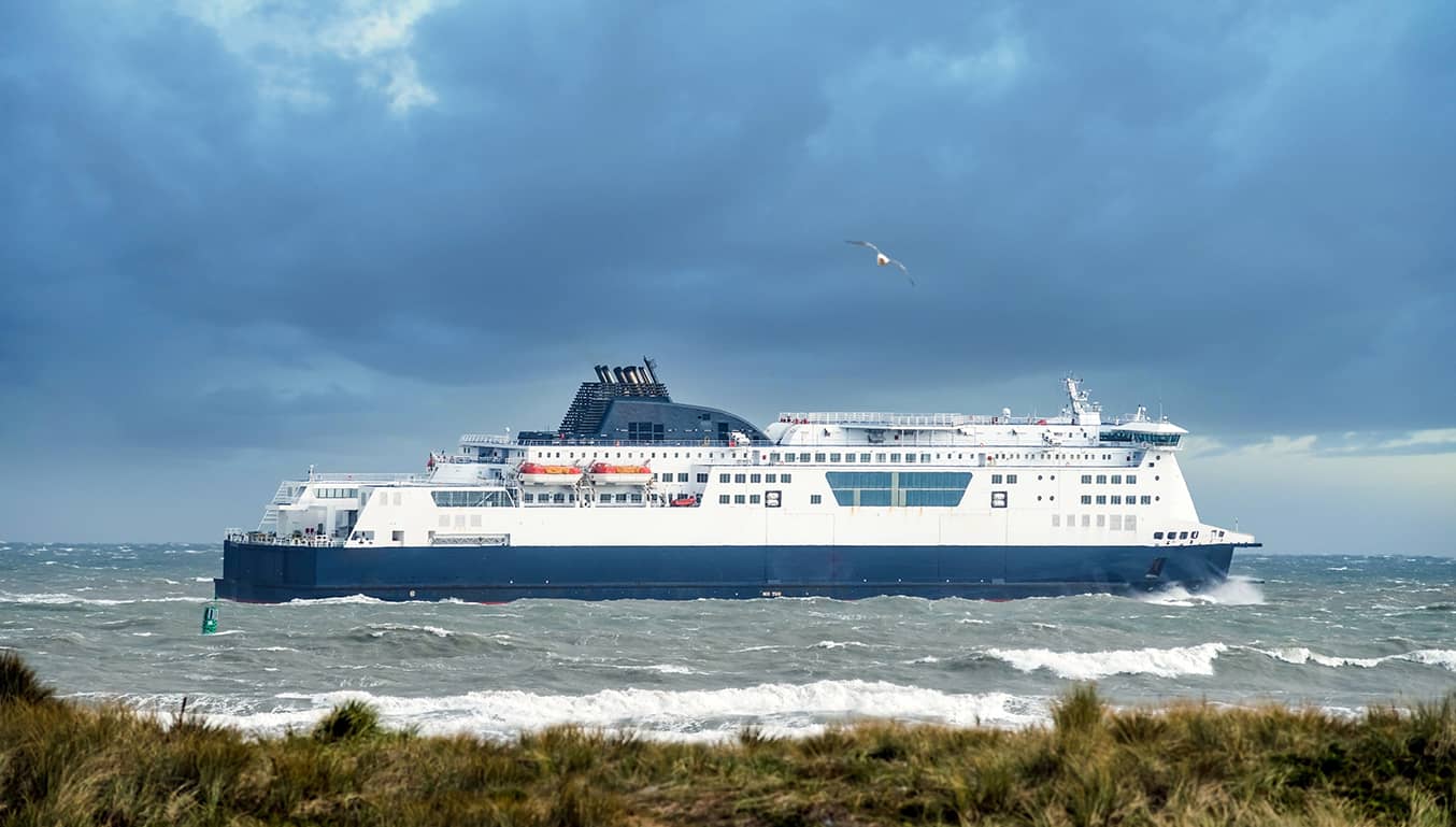Ferry-in-sea