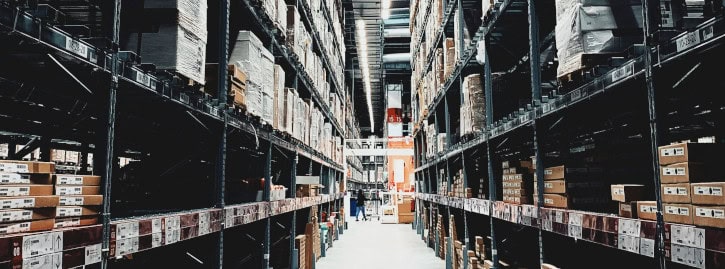 storage warehouse with boxes