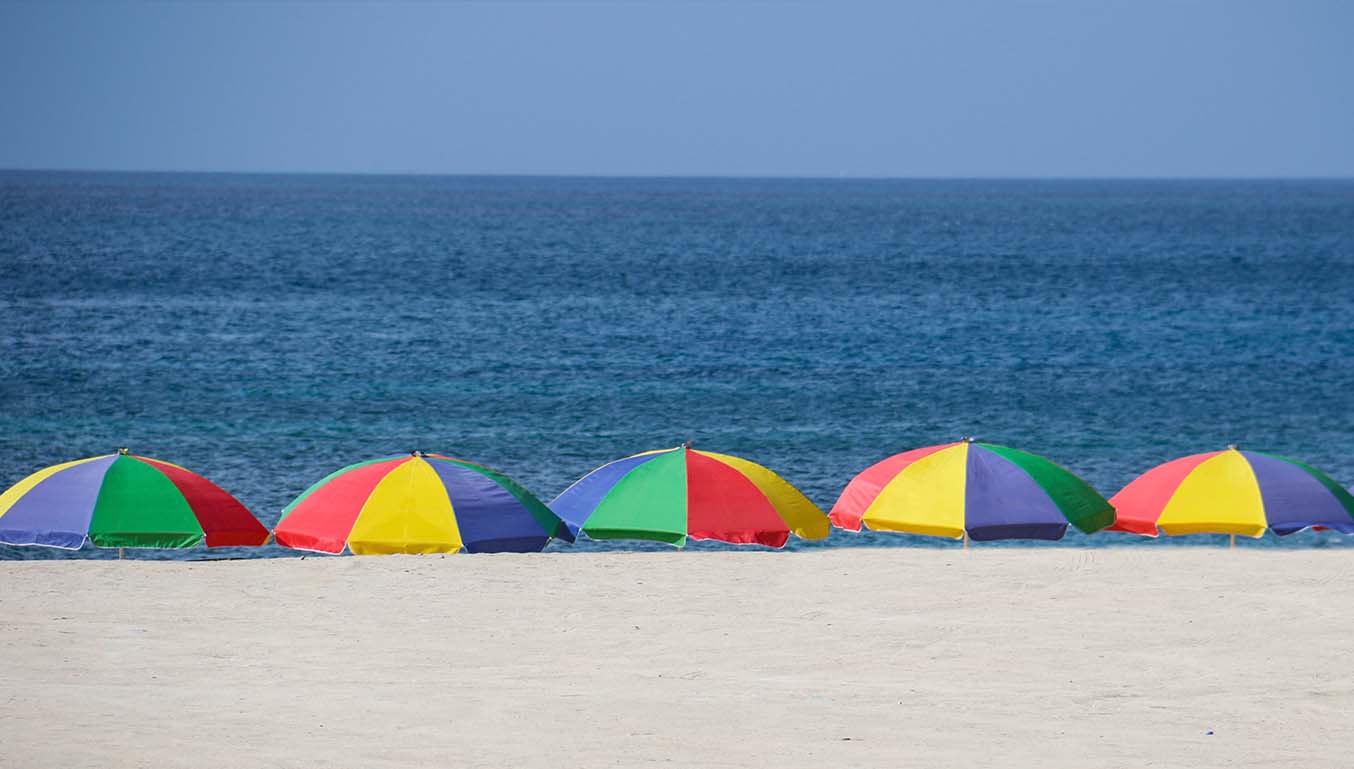 beach-umbrellas-sea