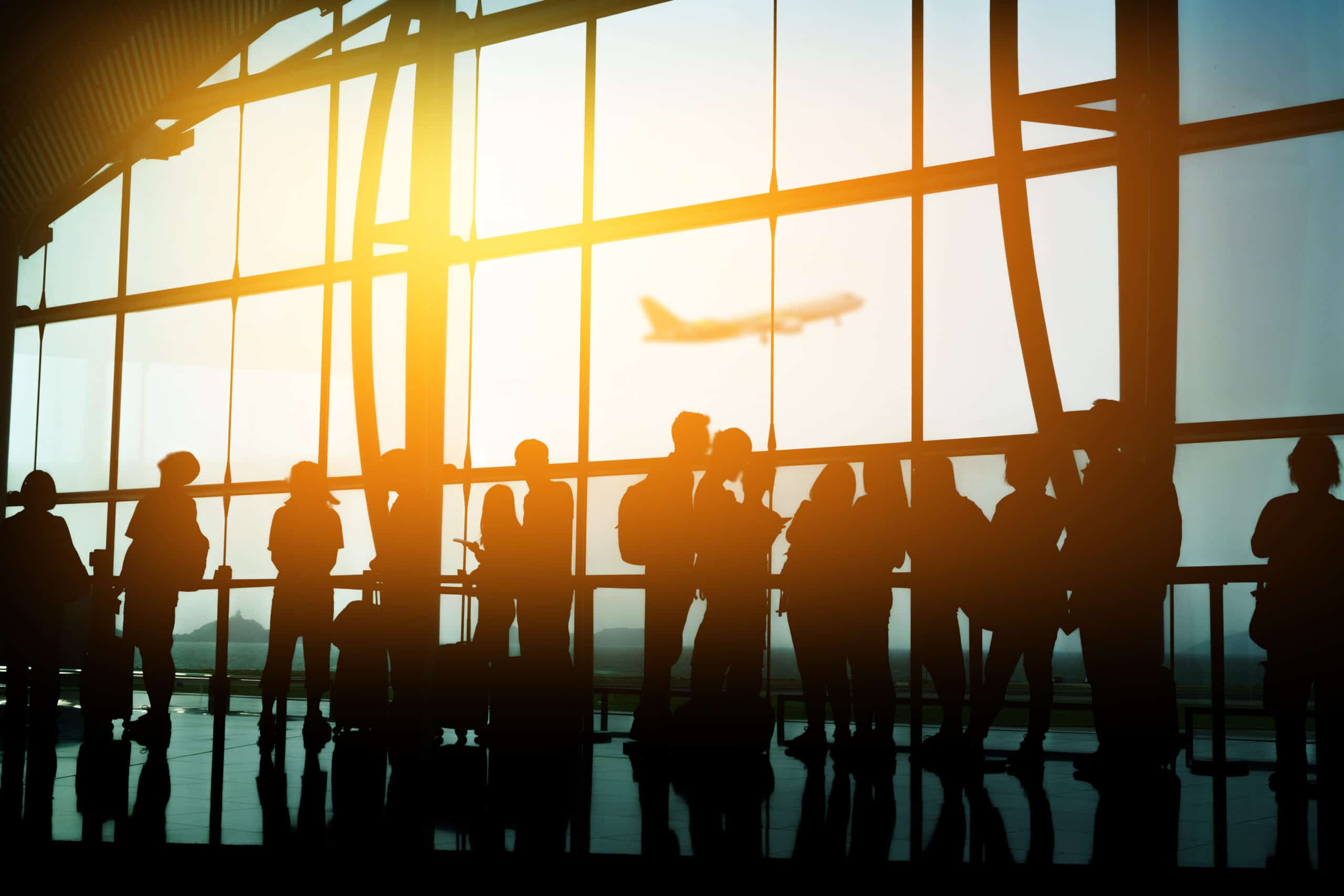Passengers in an airport