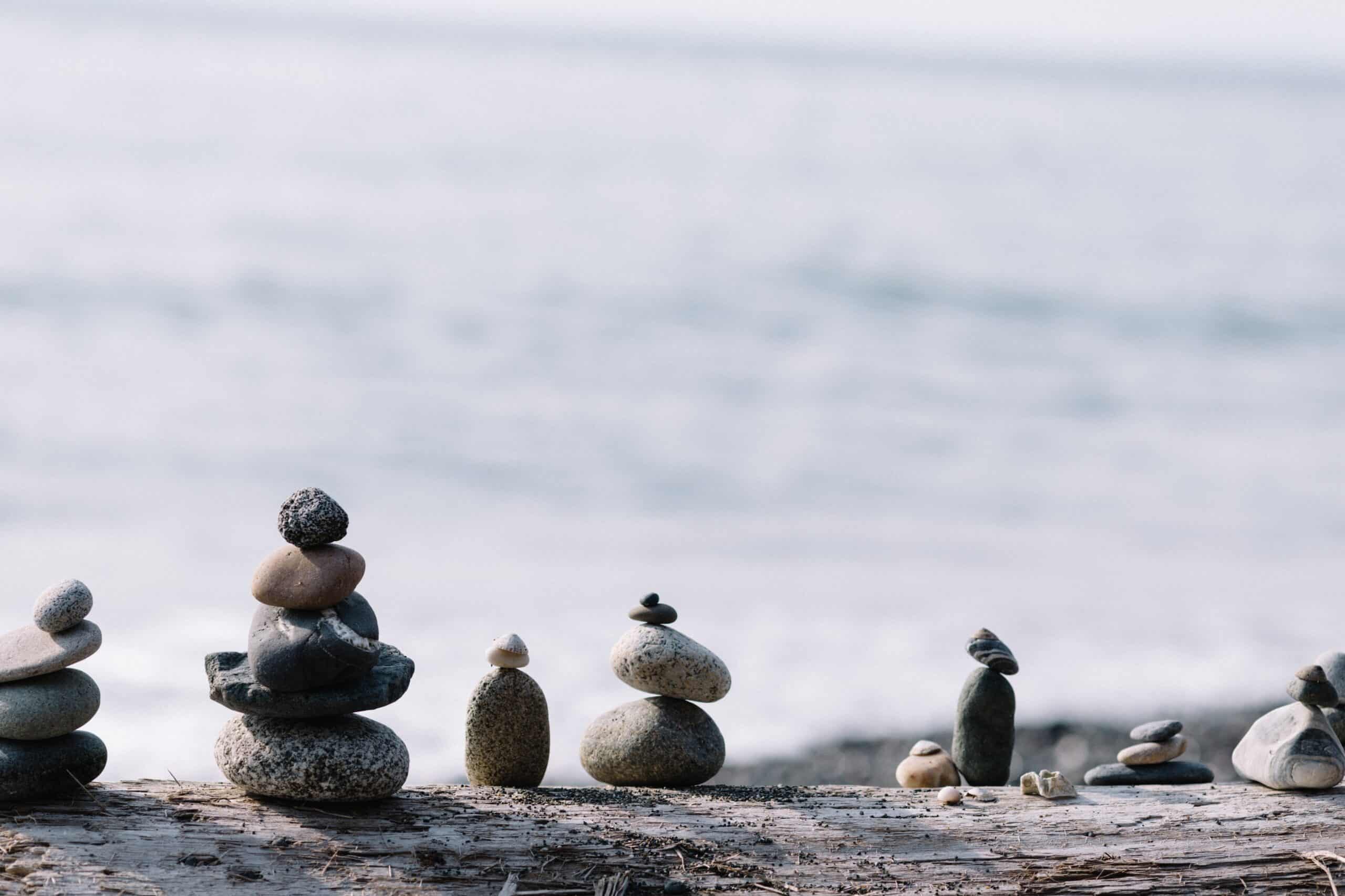 Mental Health - balancing rocks