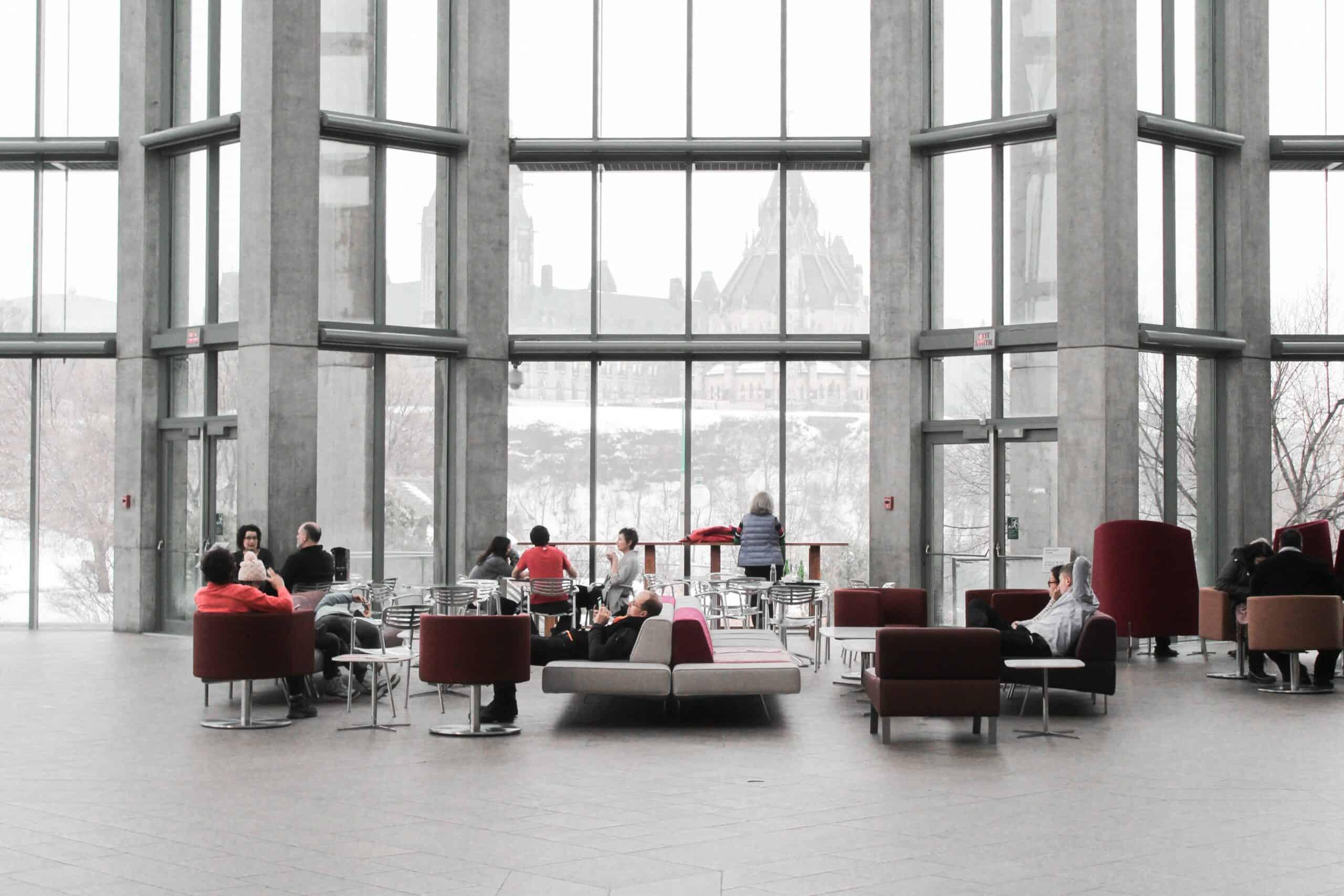 office space front lobby