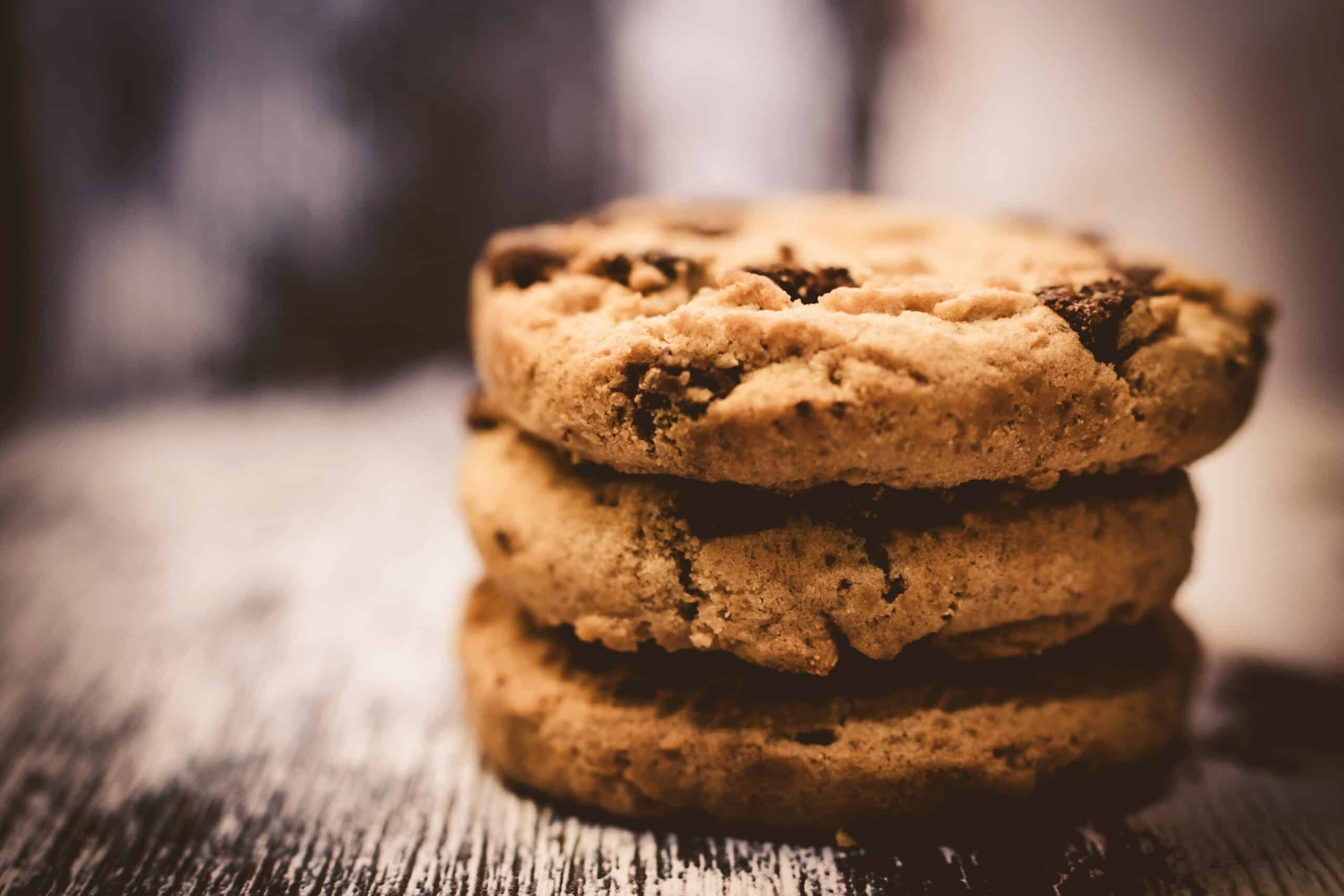 a pile of chocolate cookies