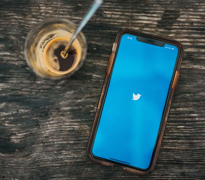 |twitter logo on a phone|