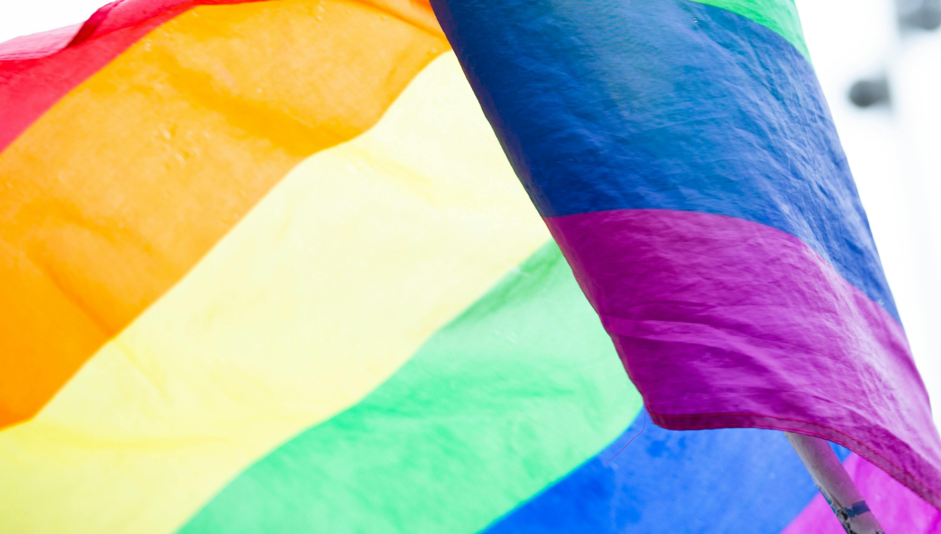Pride FLAG WAVING IN THE WIND