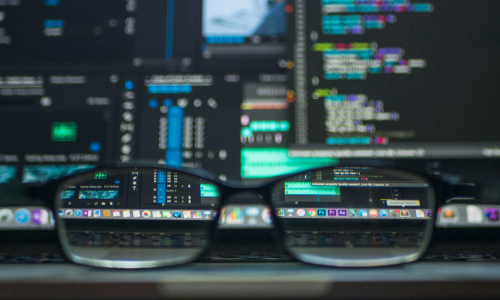 computer and data through a pair of lenses